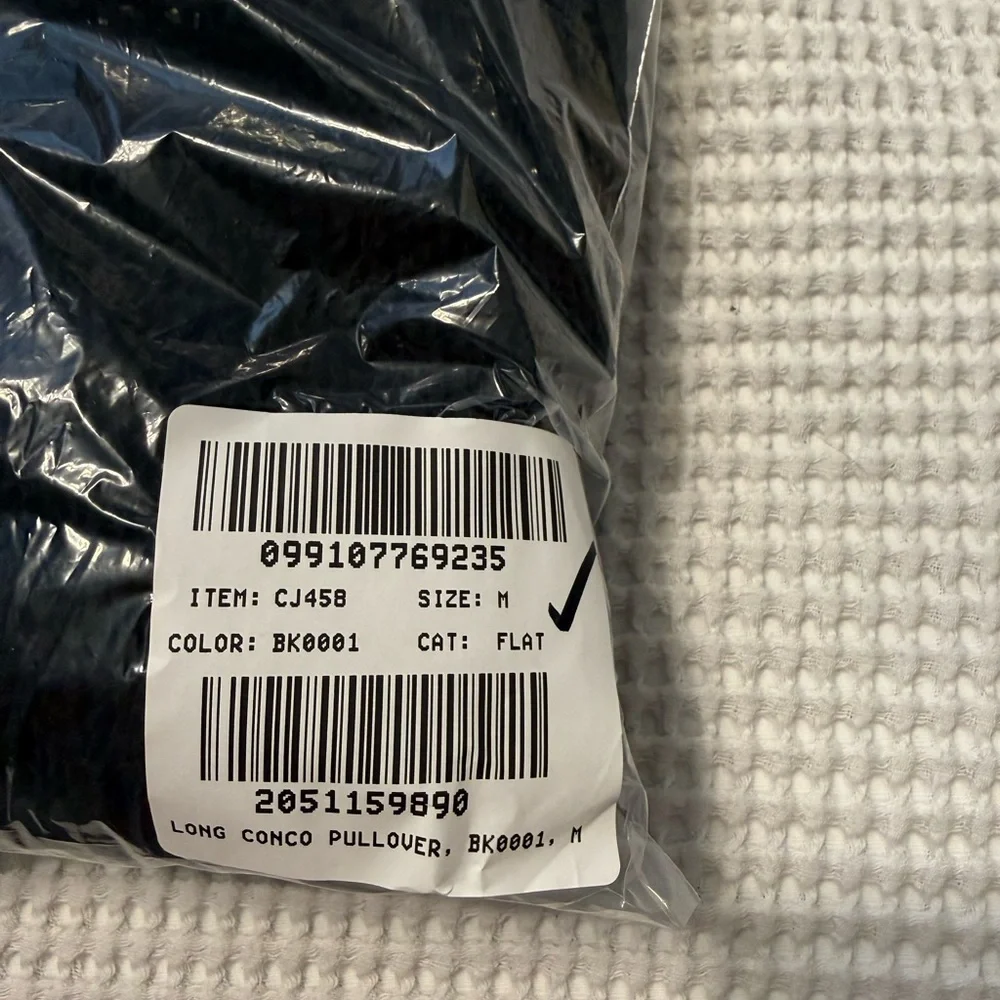 J. Crew Black Open-Knit Crewneck Sweater